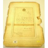 LETTER SIGNED BY WINSTON CHURCHILL TO CITY OF WAKEFIELD 32CM X 19CM