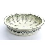 Royal Doulton porcelain 'Merrivale' basin, pattern no. 635.531, 26" diameter