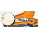 Clifford Essex plectrum banjo, with 12" skin and 26" scale, hard case