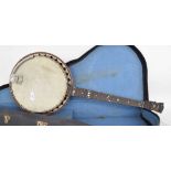 Windsor The Whirle tenor banjo, with 10.5" skin and 22.5" scale, case