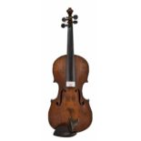 Late 19th century violin, 14 1/16", 35.70cm, bow