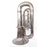 The Triumphonic Class A silver plated Bb tuba (at fault)