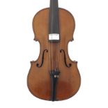 Bavarian violin labelled Wilhelm Duerer fecit Anno 1902, Registered, 14 1/16", 35.70cm, case