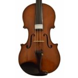 French violin bearing the retail label of Thomas Craig...no. 242, 1912, 14 1/16", 35.70cm