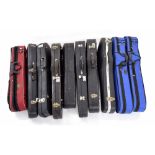 Ten various violin cases (10)