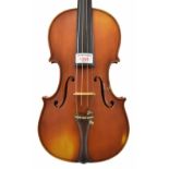 Violin labelled Luigi Rovatti...Ann 1909, the one piece back of faint medium curl with similar