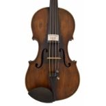 French Stradivari copy violin circa 1900, 14 1/8", 35.90cm