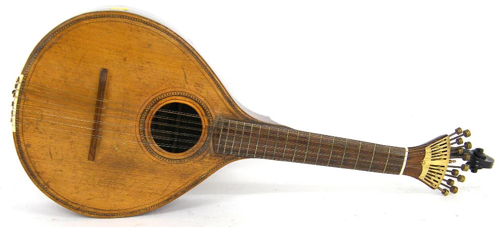 ˜Antique Portuguese guitar probably by Antonio Duarte, bearing an indecipherable label, with