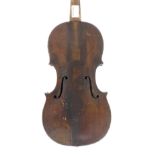 Early 19th century violin, 13 15/16", 35.40cm