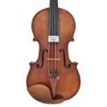 Good English violin by and labelled Made by Nigel Harris, Wells, Somerset 1997, made as part of a