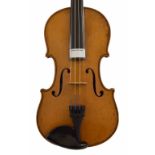 American violin by and labelled Anton Hertel 1913, 14", 35.60cm