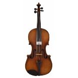 Late 19th century Stradivari copy violin, 14 3/16", 36cm