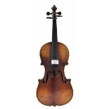 Late 19th century violin, 14 1/16", 35.70cm