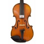 Interesting early 20th century violin labelled Fabrizio Lazzari...Cremona, 13 15/16", 35.40cm