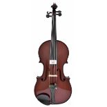 French Stradivari copy violin, 14 1/16", 35.70cm