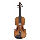 Early 20th century German three-quarter size violin, 13 1/16", 33.20cm