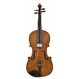 German violin labelled L.C. Louis..., 14 3/16", 36cm
