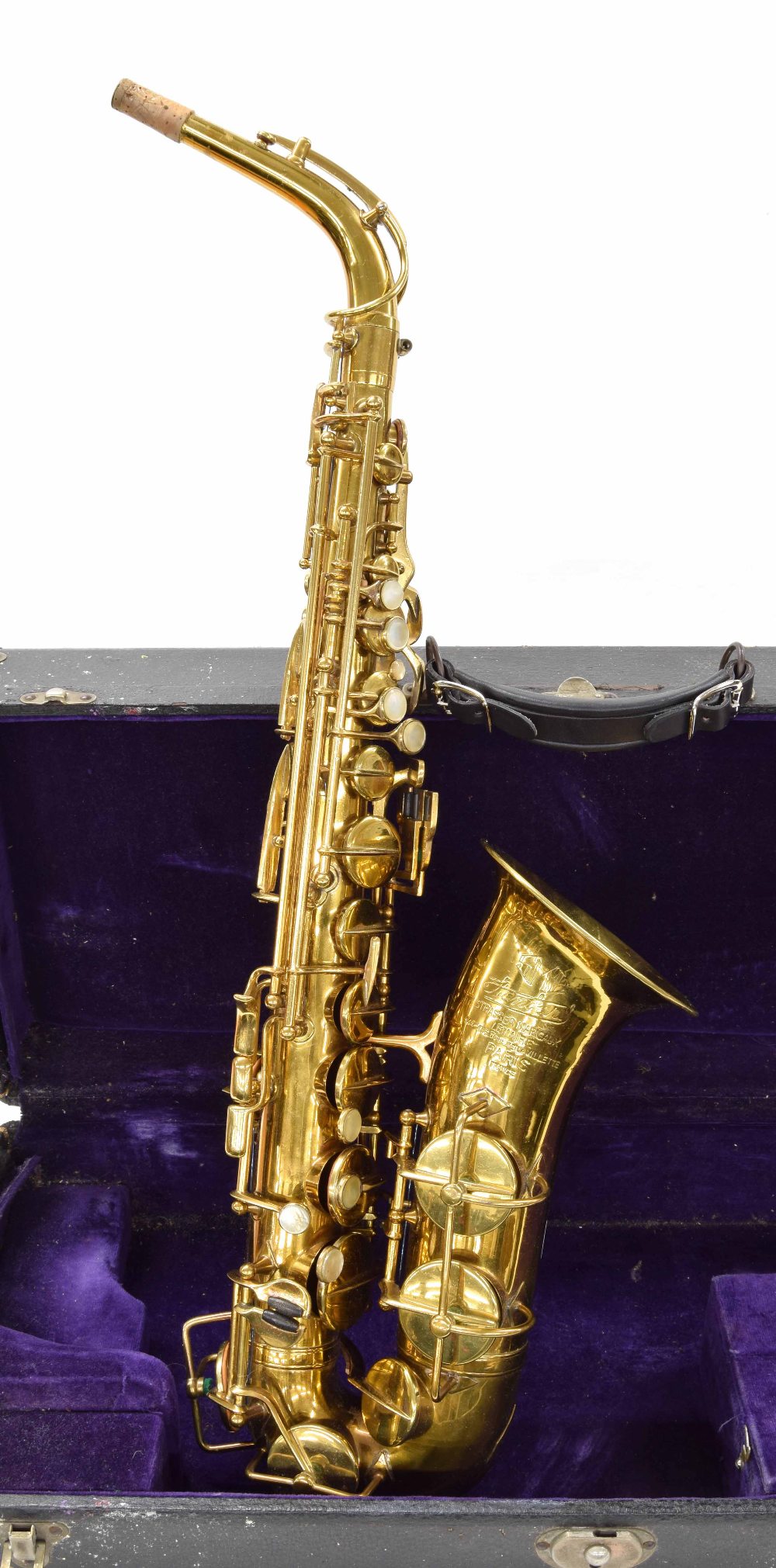 Strasser Marigaux standard gold lacquered alto saxophone, no. 7630, case