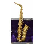 Strasser Marigaux standard gold lacquered alto saxophone, no. 7630, case