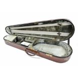 W.E. Hill & Sons fitted oak violin case