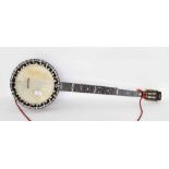 John Alvey Turner five string zither banjo, with 8" skin and 25.5" scale