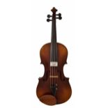 Mid 20th century German three-quarter size violin, 13 3/16", 33.50cm