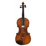 Violin labelled Louis Joseph Germain Luthier Paris, Annee 1867, the head with an extra turn in the