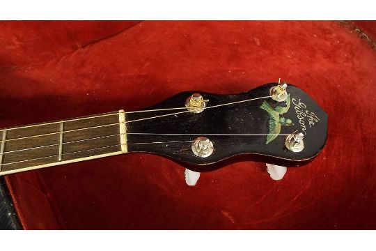 1920s Gibson PB1 plectrum banjo, made in USA, stamped no. 1887 to the back of the head and stamped - Image 2 of 3