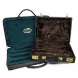 Double oboe cor Anglais case; together with a double clarinet case (2)