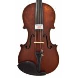 Good French violin by and labelled Fait Sous La Discipline, D'Emile Francais, Lutherie du