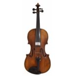 Early 20th century German violin, 14 1/8", 35.90cm (condition issues)