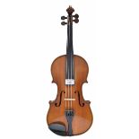 German violin labelled Franciscus Gobetti..., 14 3/16", 36cm