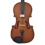 Mid 20th century viola, 16", 40.60cm, bow, case