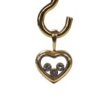 Chopard 'Happy Diamonds' heart design 18ct pendant, signed, 3.3gm, 17mm x 13mm