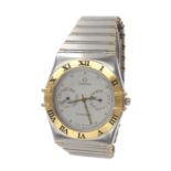 Omega Constellation Day Date bicolour gentleman's bracelet watch, ref. 3961069, circular white