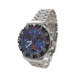 Tag Heuer Formula 1 Chronograph 1/10th gentleman's bracelet watch, ref. CA1210-0, no. UB4675, blue