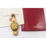 Omega Seamaster automatic gold plated and stainless steel lady's bracelet watch, circa 1978, ref.