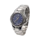 Tag Heuer Kirium stainless steel lady's bracelet watch, ref. WL131F, blue dial, quartz, 30mm (115) -