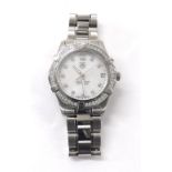 Tag Heuer 2000 Series Aquaracer 300m lady's diamond set stainless steel bracelet watch, ref.