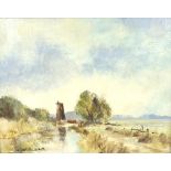 Ronald Crampton (1905-1985, British) - 'Stubb Mill near Hickling, Norfolk', signed, also inscribed