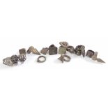 Bedouin Jewellery - fourteen white metal rings, one an articulated example (14)