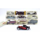 Ten Rio of Italy die-cast scale model motor cars, boxed some with papers (10)