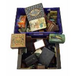 Quantity of watch and jewellery boxes; together with a large quantity of vintage tins and boxes