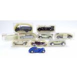 Nine Rio of Italy die-cast scale model motor cars, boxed some with papers (9)