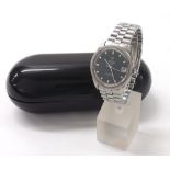 Omega f300Hz Electronic Chronometer stainless steel gentleman's bracelet watch, ref. 198.001,