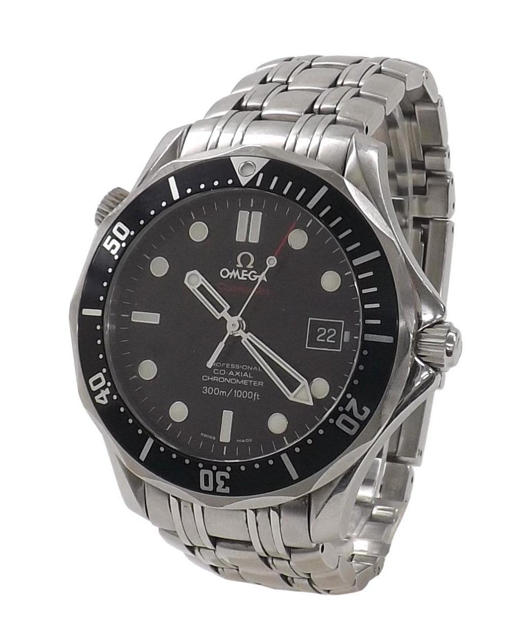 Omega Seamaster Diver 300m Professional Co-Axial Chronometer stainless steel gentleman's bracelet - Image 2 of 4