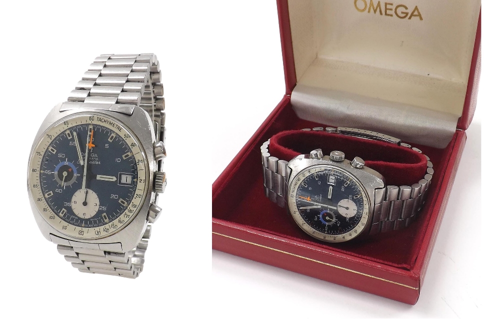 Omega Seamaster automatic chronograph stainless steel gentleman's bracelet watch, ref. 176.007,
