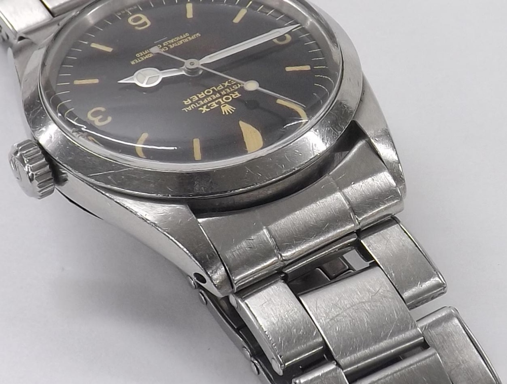 Rare Rolex Oyster Perpetual Explorer Underline stainless steel gentleman's bracelet watch, ref. - Image 13 of 16