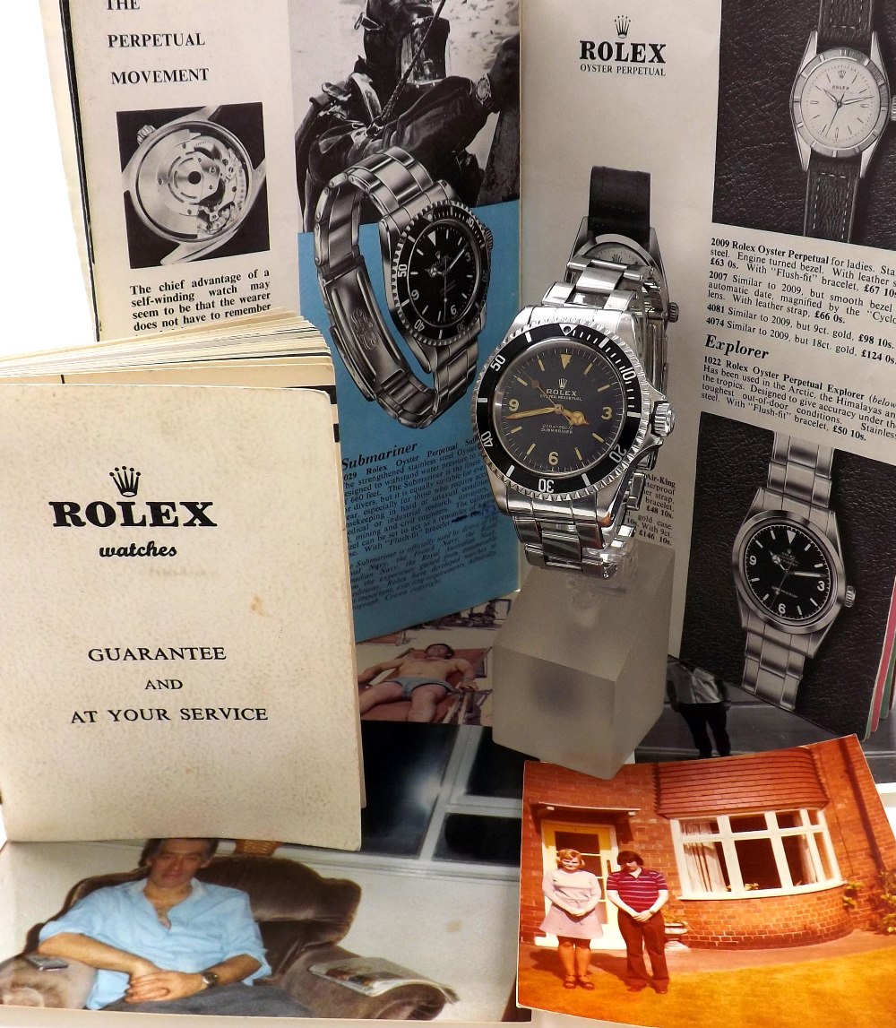 Rare and fine Rolex Oyster Perpetual Submariner stainless steel gentleman's wristwatch with the 3- - Image 2 of 26