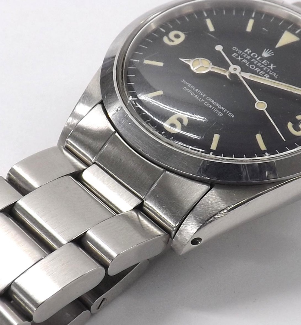 Rolex Oyster Perpetual Explorer stainless steel gentleman's bracelet watch, ref. 1016, circa 1983, - Image 6 of 17